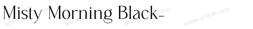 Misty Morning Black字体转换